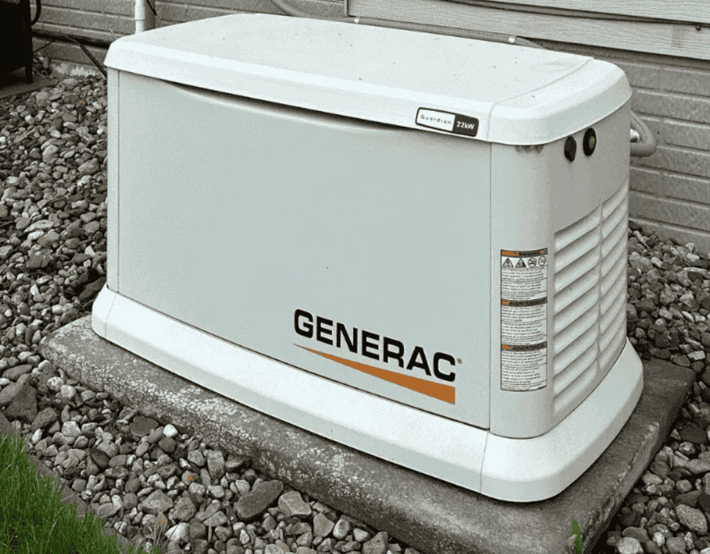 residential backup generator installed on concrete pad near home in Columbia MO